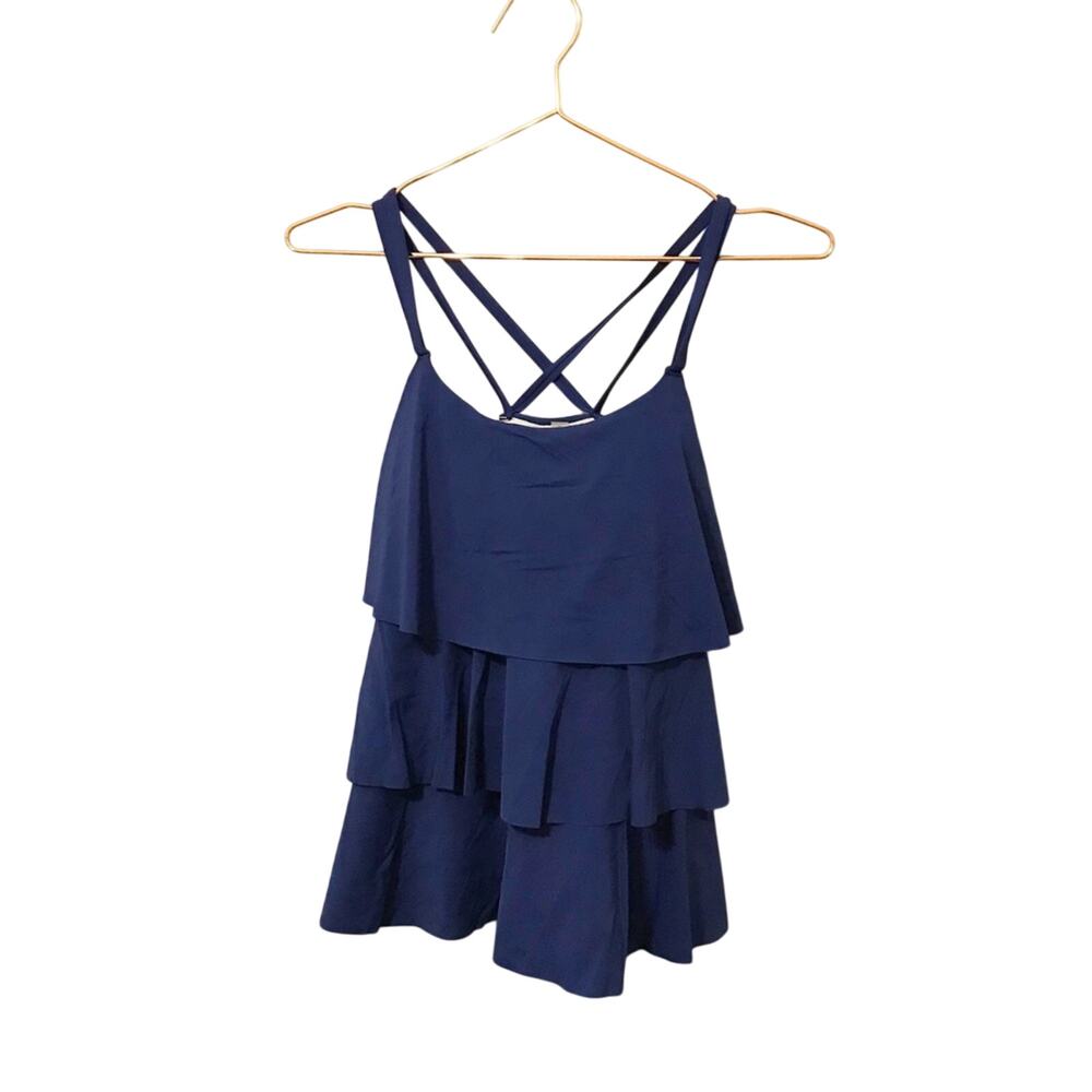Lands end tiered layer tankini top size 4